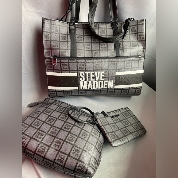 Steve Madden Handbags - Steve Madden | 3 Piece Bag Set - Black and Gray